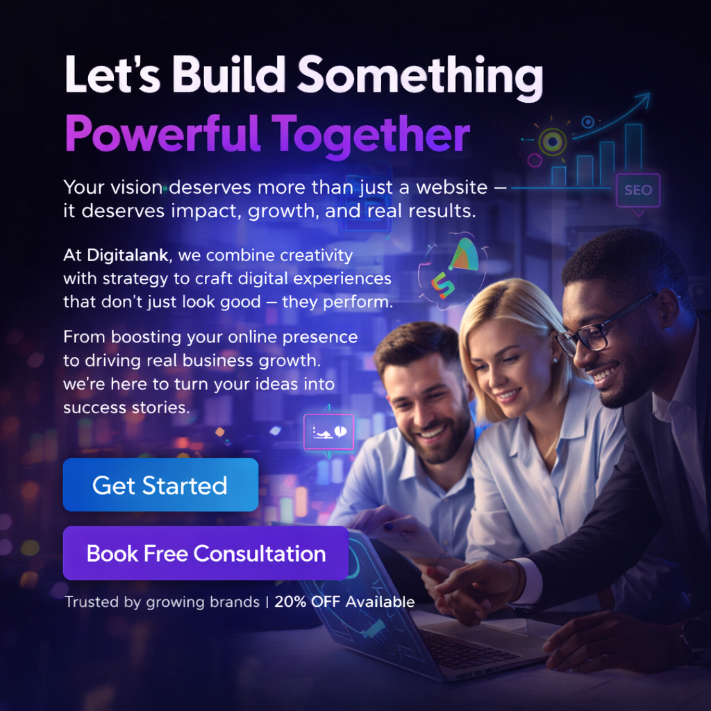 AI-powered digital marketing services banner by Digitalank featuring AI SEO, Meta Ads automation, social media marketing, lead generation, and smart business growth solutions in Delhi.